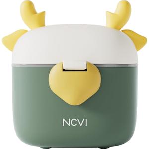 NCVI Baby Formula Dispenser On The Go, Formula Container To Go, Formula Holder for Travel, Outdoor Picnic with Baby Infant, Portable Container for Milk Powder, Snacks, Candy, Fruits (Green) (Dark Green)