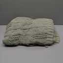 Amélie Home Chunky Knit Throw Blanket, Dual-Sided Soft Chenille Breathable Cable Knitted Blanket for Couch, Farmhouse Decorative Throw for Sofa & Chair, 50"x60", Sage Green