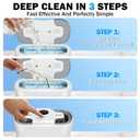Ultrasonic Cleaner, 48KHz Jewelry Cleaner 400ML, Ultrasonic Retainer Cleaner for Eyeglasses Rings Watch Band Necklace Earing, Multi Deep Cleaning Modes, White