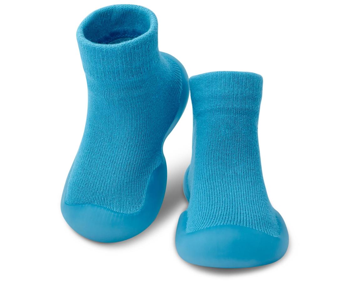 Dookeh Baby Shoes Boys Girls First Walking Shoes Non Slip Soft Sole Sneakers Toddler Infant Babygirl Sock Shoes (11-Blue, 18 Months) (Blue)