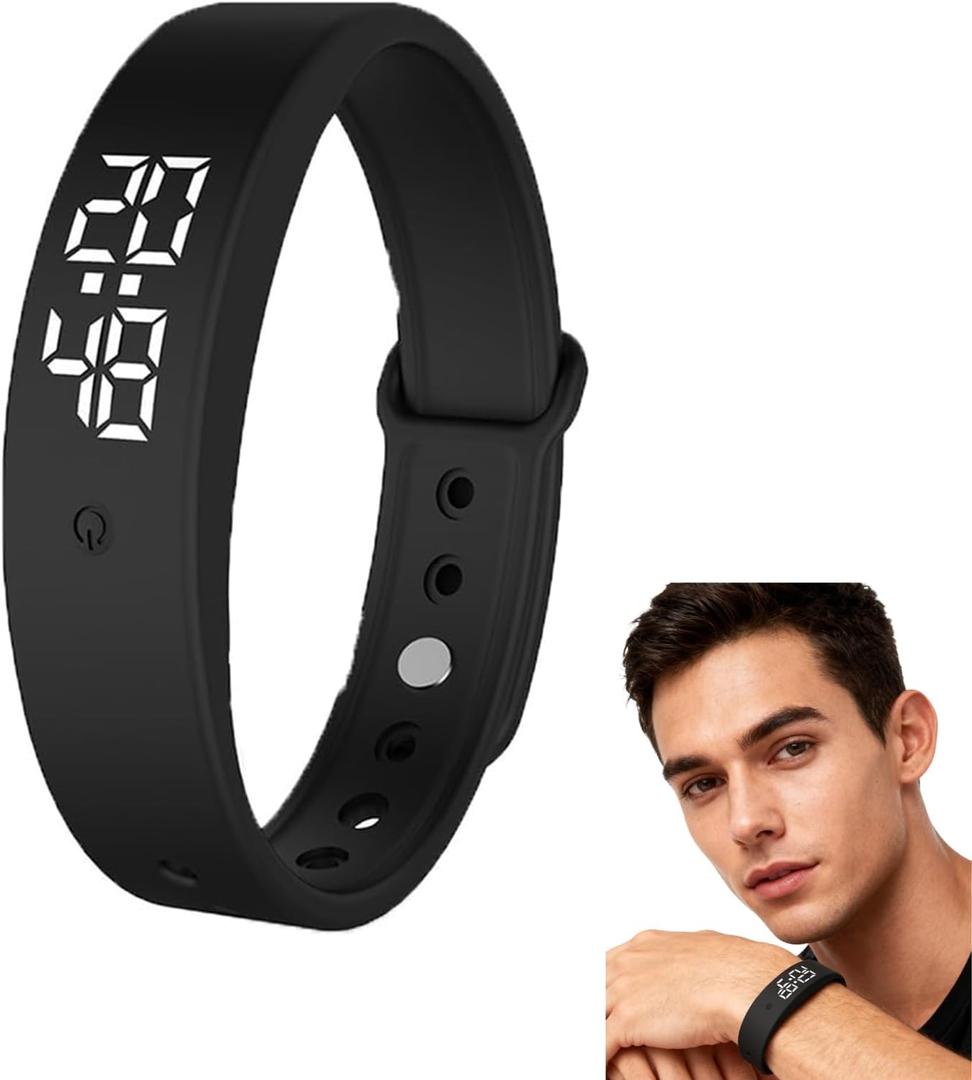 Vibrating Alarm Clock Watch for Heavy Sleepers, Silent Vibration Wake-Up Wristband for Deep Sleepers