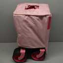 Sekey 220L Collapsible Foldable Wagon with 330lbs Weight Capacity, Heavy Duty Folding Utility Garden Cart with Big All-Terrain Beach Wheels & Drink Holders.Pink