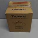 Topwit Electric Kettle Glass, For Hot Water, Tea and Coffee Dual Purpose Design, BPA-Free, 1L Pour Over Removable Stainless Steel Infuser, Auto-shut Off & Boil-dry Protect (Wood)