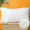 OTOSTAR Throw Pillow Inserts 16x24 Inch Outdoor Waterproof Pillow Stuffer Sham Rectangle Form Pillows Cushion Stuffer for Patio Furniture Cushion Bed Couch Sofa Decorative Pillows Inserts (Pack of 2)