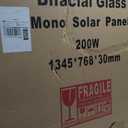 JJN Bifacial 200 Watt Solar Panel, 16BB N-Type 200W 12V 25% High Efficiency 200W Solar Panels, Monocrystalline Solar Module for RV Home Farm Trailer Camper Marine Off-Grid Solar System