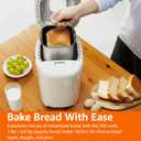 Amazon Basics Programmable Bread Maker, 2 Pound Non-Stick Automatic Bread Making Machine, 14 Settings for Breads, Doughs, Gluten-Free Options, ExpressBake, 3 Crust Colors, LCD Display, White