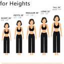 Tapata Women's Stretchy Straight Dress Pants with Pockets Tall, Petite, Regular for Office Work Business 32", Black, S
