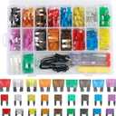 306PCS Car Fuses Assortment Kit,Fuses Automotive Kit Indudes Mini & Low Profile Mini & Standard Fuse for (35A,30A,25A,20A,15A,10A,7.5A,5A,2A),Fusibles para Carro with Circuit Tester