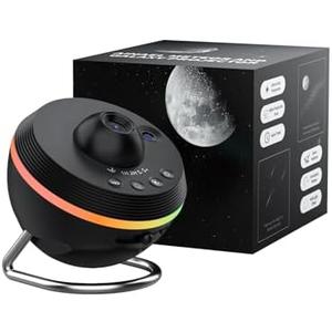 Ainael Galaxy Projector, Star Projector Planetarium Night Light Lamp Ceiling Space Starry Sky Projector with Light Strip Meteor and Galaxy Projector for Kids Bedroom Birthday Christmas Gift (Black)