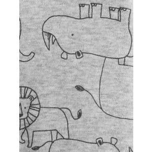 Simple Joys by Carter's Baby 2-Pack Neutral Sleep and Play (Newborn, Grey Lion/White Stars)