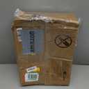 Bookcase Bookshelf, Tempered Glass Arched Bookshelf for More Storage, Slim Shelving Unit for Bedroom, Bathroom, Home Office, Steel Frame, 6 Tier Gold BC20699G (11.8"D x 13.8"W x 70.3"H)