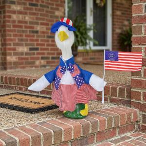 4th of July Porch Goose Outfits Premium Patriotic Costume for 23/19 inch Porch Goose, Celebrating 250 Years America with Exclusive USA 250th Anniversary Flag Design (Classic Blue)