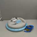 MERACH Balance Ball Trainer, 18 Inch Half Exercise Ball with Resistance Bands and Foot Pump, Half Yoga Ball for Core Strength Training, 450lb Capacity (Blue)