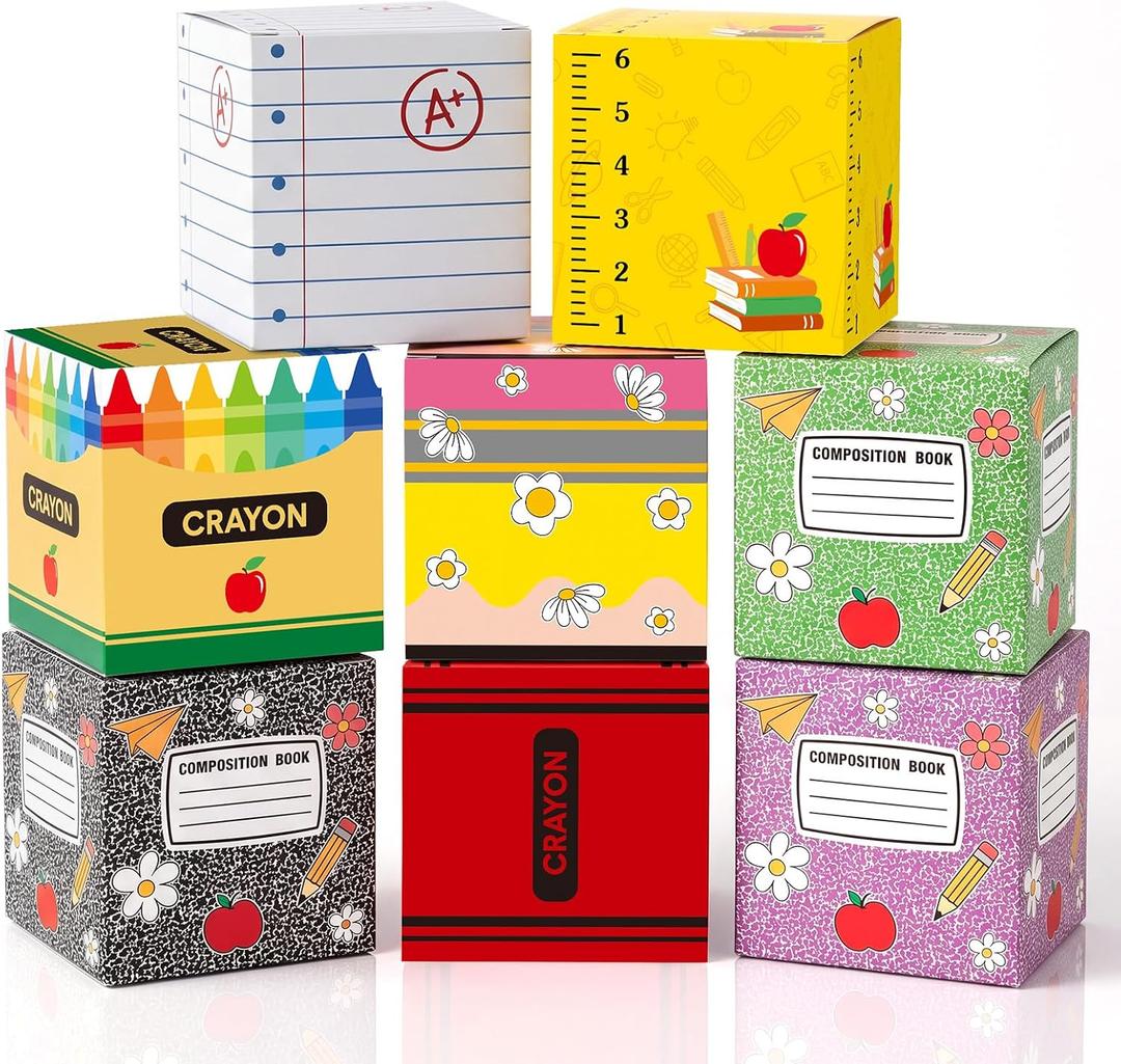 Geyoga 8 Pcs Back to School Balloon Boxes, 11.8 Inch Party Decorative Boxes