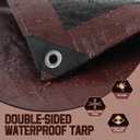 30x40 FT Tarp Waterproof 8 Mil Poly Tarps Medium Duty Waterproof, UV & Rip Tear Resistant Reversible Large Tarp with Grommets, for Carport, Large Equipment Storage & Patio Canopy
