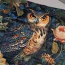 William Morris Inspired Design Floral Pillow Covers, Vintage Floral Owl Print Throw Pillow Covers Home Decor, Retro Pillowcase Cushion Cover for Bed Sofa Living Room (Owl-4, 18x18inch)