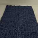 Yimobra Large Bathroom Rugs Non Slip Washable 36x24 Inch - Ultra Soft Absorbent Chenille Bath Mat, Quick Dry Shaggy Floor Carpet for Tub Shower, Navy Blue Home Decor Accessories
