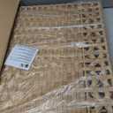 LUCKITTY Handwoven Rattan Cat Litter Box Enclosure for Large Litter Box, Includes 1 Litter Mat & 2 S-Hook Attachments, Furniture-Grade Hidden House for Living Room, Bedroom, 24.6"x24"x19.88" (Natural)