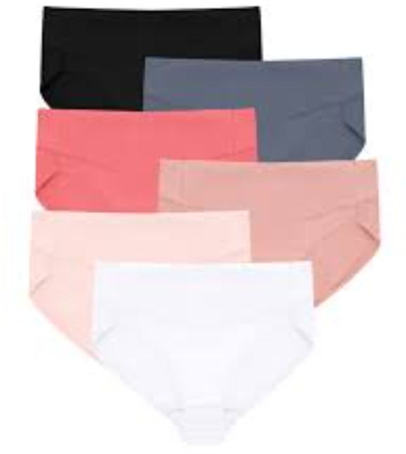 Hanes Womens Cotton Brief Underwear, Moisture-Wicking, 6-Pack Assortment 1 Size 8
