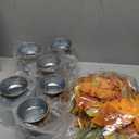 Domensi 6 Set Fall Thanksgiving Table Centerpieces Decoration Artificial Floral Sunflowers Mums with Vintage Metal Vases Fake Silk Flowers Bouquet Plants in Pots for Autumn Harvest Indoor Outdoor Home (Orange)