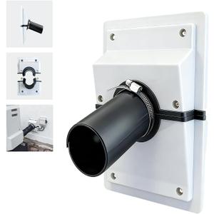 HVAC Wall Penetration & Line-Set Cover Kit, Easy Install Split Cover Wall Sleeve for AC Line Set, HVAC Wall Penetration Cover for Indoor & Outdoor Air Conditioner Systems (White, 2-3/8")