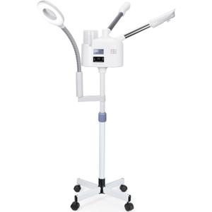 3 in 1 Facial Steamer,Professional Face Steamer with 5X Magnifying LED Lamp, Esthetician Steamer with Hot & Cold Mist, Facial Steamer Beauty Face Equipment Use at Home or Salon