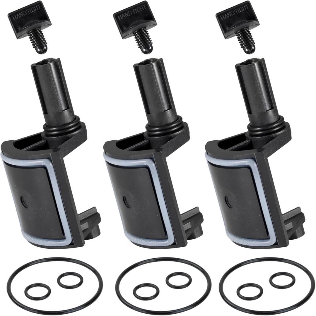 Replacement 4720 Diverter Valve 3-Pack with O-Rings Repair Kit Works with 1.5" and 2" Diverter Valves Compatible with 2 & 3 Port Gray Pool Spa Valves Durable Seals & Easy Install
