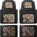 Mossy Oak Camo Trimmable Floor Mats - All Weather Protection - Trim to Fit for Car, SUV, Van, Trucks - Official Licensed Product (4 Pcs)