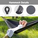SUNCREAT Hammocks Standing Patio Hammock, Portable Hammock with Stand Foldable, Dark Gray