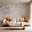 Neutral Forest Peel and Stick Wallpaper Jungle Landscape Mural