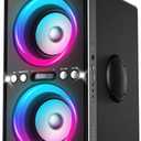 YIER Bluetooth Party Speaker, 200W Peak Portable Loud Stereo with Subwoofer, Wireless TWS Pairing Deep Bass Led Light Show with Fast Charging for Outdoor Home Party Camping