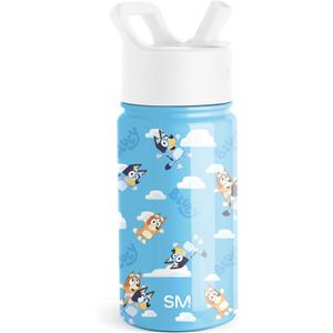 Simple Modern Kids Summit Water Bottle with Straw Lid | Bluey 14oz Stainless Steel Cup Insulated Tumbler for Toddlers, School | Bluey Sky (14 Ounces)