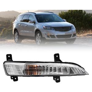 Right Turn Signal Light Assembly Compatible with Traverse LS LT LTZ Premier 2013-2017 Passenger Side Marker Park lamp W/Bulb Front Bumper Running Light GM2531135 23305609