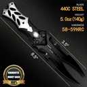 MADSABRE 8.5" Cool Double Blade Pocket Knife, Camping Folding Knife with Clip and Aluminum Handle, Hunting Survival EDC Hiking Tools, Gifts for Men