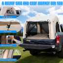 OPP ULITE Foldable Pickup Truck Bed Tent, Full Size Sportz Air Mattress, Camping & Outdoor Truck Tent, 2-Person Portable Includes Pillows & Glow-in-The-Dark Stakes