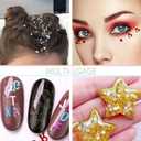 2 x LuckForever 4 Boxes Iridescent Spring/Summer Glitter Sequins Holographic Letter Glitter Peach Heart/Pentagram Glitter Mixed Glitter DIY Design Manicure Decorations Sets for Nail Art/Craft/Makeup. (colored)