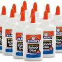 Elmer's Liquid School Glue, Slime & Craft, Safe and Non-Toxic, Washable, White, 4 Ounces Each, Great for Making Slime, Count of 12 - Ideal for Classroom, Home, Office, Teacher Supplies