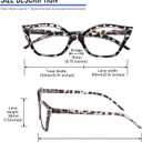 DXYXYO Cat Eye Reading Glasses for Women 3 Pack Anti Blue Light Computer Readers Stylish Retro with Spring Hinge +1.00