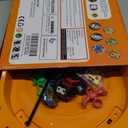 COCOFOX Battling Top Burst Toy Set, 6 Battling Tops 2 Launchers and 1 Stadium, Toys for 6 Year Old Boys & Girls & Up（Orange）