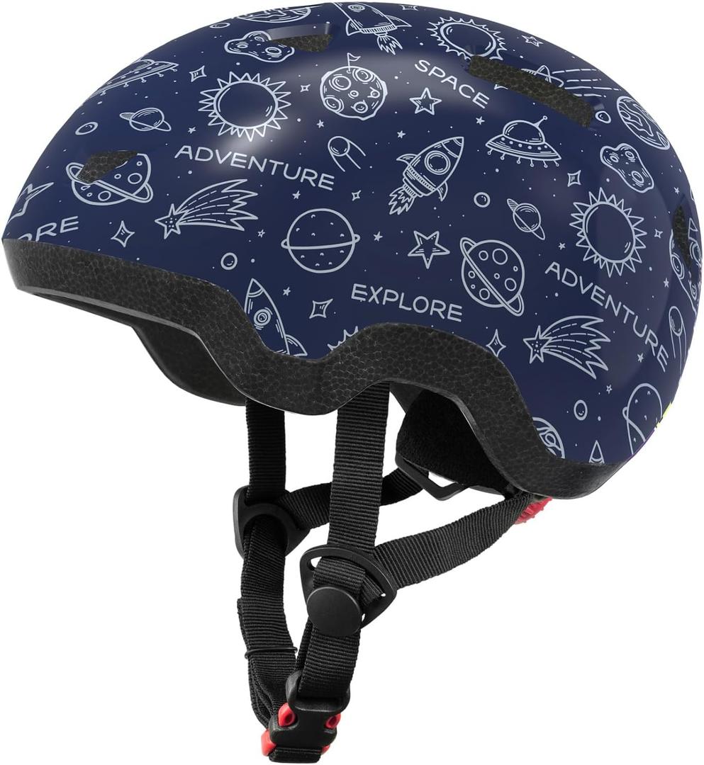 MOUNTALK Kids/Toddler Bike Helmet for Infant/Baby to Children 1/2/3/4/5/6/7/8 Years Old, Kids Helmets Ages 5-8/8-14,Skateboard Helmets for Youth Boys and Girls (Blue Galaxy)