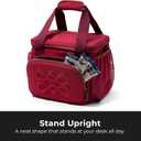 Insulated Lunch Bag for Women, 8L Leak-Proof lunchbox for Work, Fits One Full Meal or 6 Cans (Burgundy)