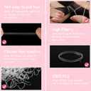 3 x 2500PCS Clear Elastic Hair Ties, Mini Hair Rubber Bands, Soft Hair Elastics for Women Girls, Hair Accessories for Hair Braids, 30MM in Length & 2MM in Width