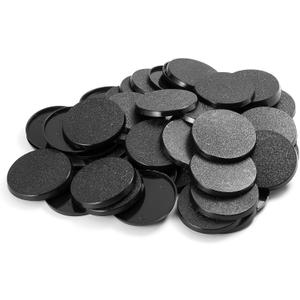 50mm Textured Plastic Round Bases or 1.96 inch Wargames Table Top Games 100 Count
