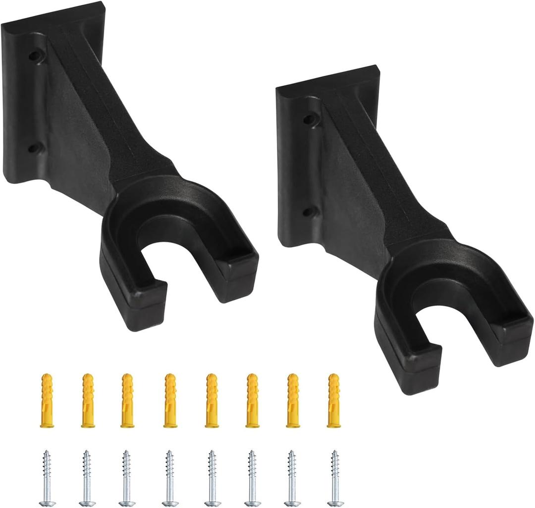 Premium Heavy-Duty Wall Hanging Holder for Garden Power Tools, Garage Storage Organizer, Storage Hooks for Trimmer, Holds up to 250lbs, Fits EGO 56V Trimmer and Edger, Ego Power/Edger(2Pcs/4-Hole)
