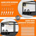 Bunoxea Spice Rack Wall Mounted 3 Pack, Space-Saving Spice Organizer for Spice Jars and Seasonings,Screw or Adhesive Hanging Spice Rack Organizer for Your Kitchen Cabinet,or Pantry Door