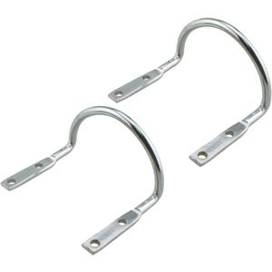 TAODAN 2PCS Silver U Shape Hanging Metal Hammer Rack Ring 65mm Gardening Tool Rack Luggage Hardware Fitting for Pliers Spades Brooms Rakes Hoes