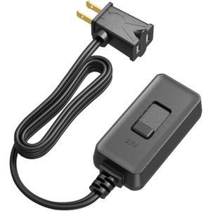 DEWENWILS Plug in Dimmer Switch for Lamp, Table Lamp Dimmer for Dimmable LED/CFL Lights and Incandescent Bulbs, Full Range Slide Control, Extension Cord Dimmer, Black (1 ack)