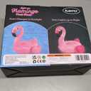 Flamingo Pool Floats Adult, Inflatable Pool Floats with Solar Lights, Thicken PVC Pool Floaties with Cup Holder and Handles, Glow in The Dark Pool Float Ride-On for Lake Party Water Fun