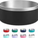 Stainless Steel Dog Bowls, Metal Dog Bowls, Water Bowl for Dogs, Dog Food Bowls, Pet Bowls for Dogs, Dog Dish for Large Dogs, Insulated Dog Bowl, Non Slip Dog Bowl, Easy to Clean, 40oz,Black