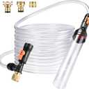 enomol Gravel Vacuum for Aquarium Water Changer Fish Tank Cleaning Tools,Siphon Universal Quick Pump Aquarium Water Changing (50ft)